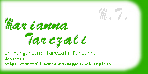 marianna tarczali business card